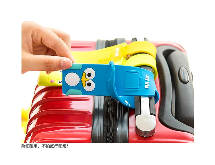 Fashion Travel Accessories Cute Animals Strip Luggage Tag Silicone Suitcase ID Addres Holder Baggage Boarding Tag Portable Label - Smarsty