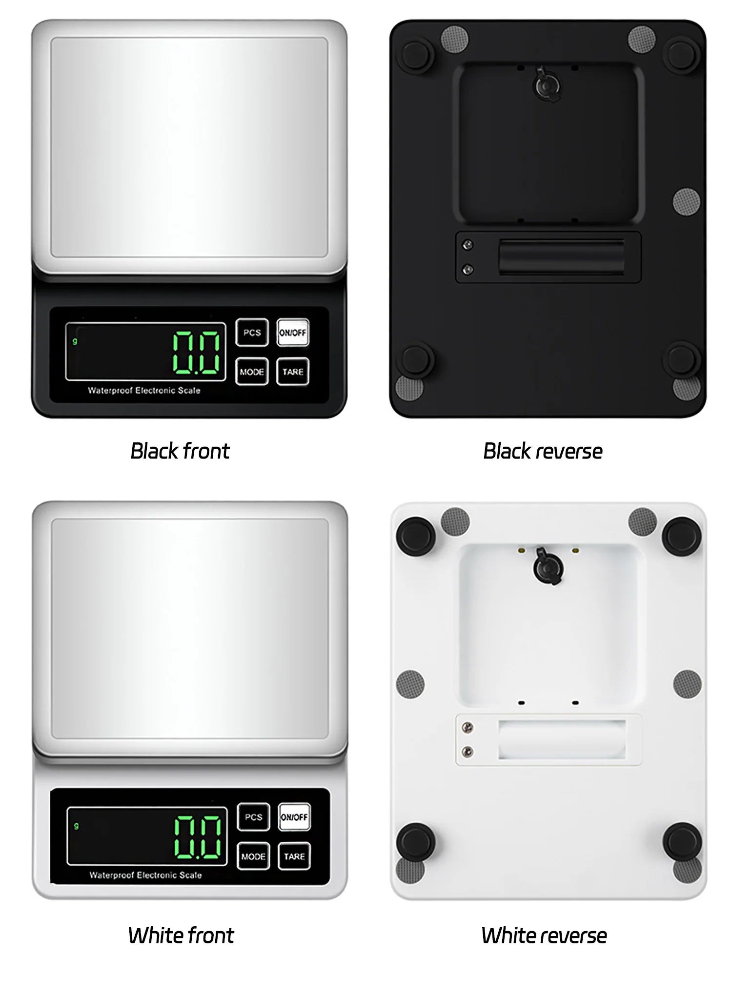 Rechargeable Kitchen Scale IP67 Fully Waterproof Home Kitchen Scale 0.1g/1g High Precision Electronic Balance 3kg/5kg/10kg/15kg