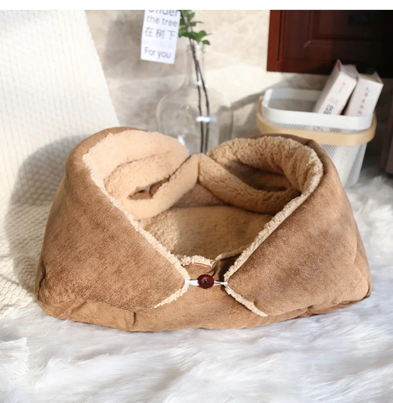 Warm Thickened Cat Bed Foldable Plush Pet Mat - Smarsty