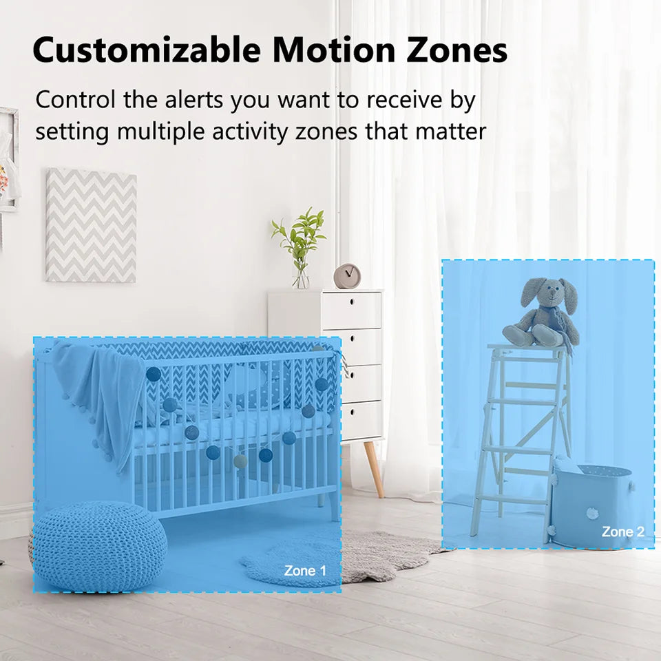 Vstarcam Indoor Security Camera for Home 360° Coverage Color Night Vision 2-Way Audio Motion Detection Customize Zone