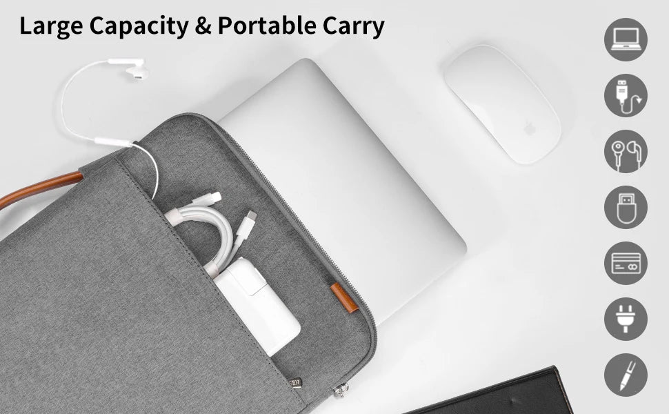 Laptop Sleeve For 12 To 15.6 Inch Laptops With Zipper