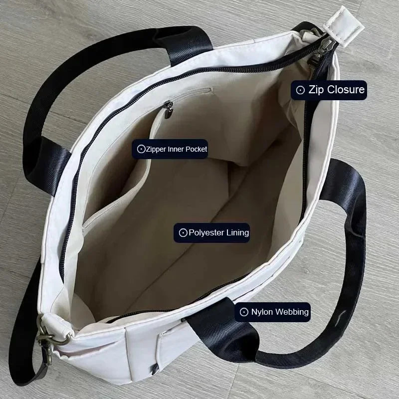 Casual Large Capacity Tote Bag Nylon Waterproof Everyday - Smarsty