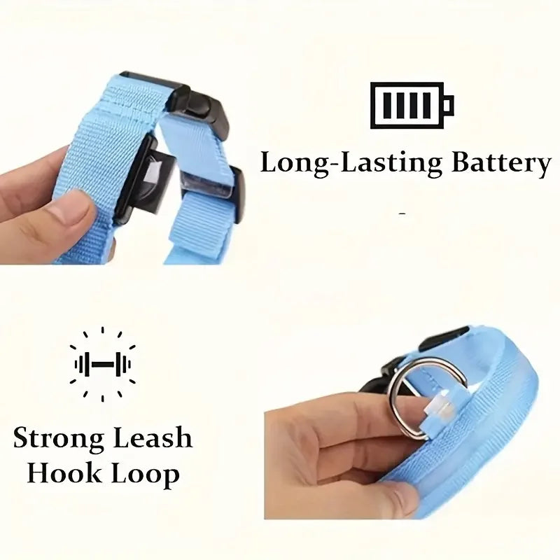 Nylon LED Glow In The Dark Dog Leash - Smarsty