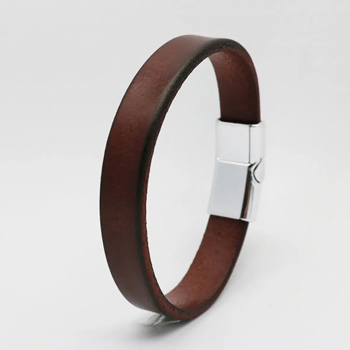 Vintage Cowhide Leather Bracelet for Men Magnetic Buckle - Smarsty