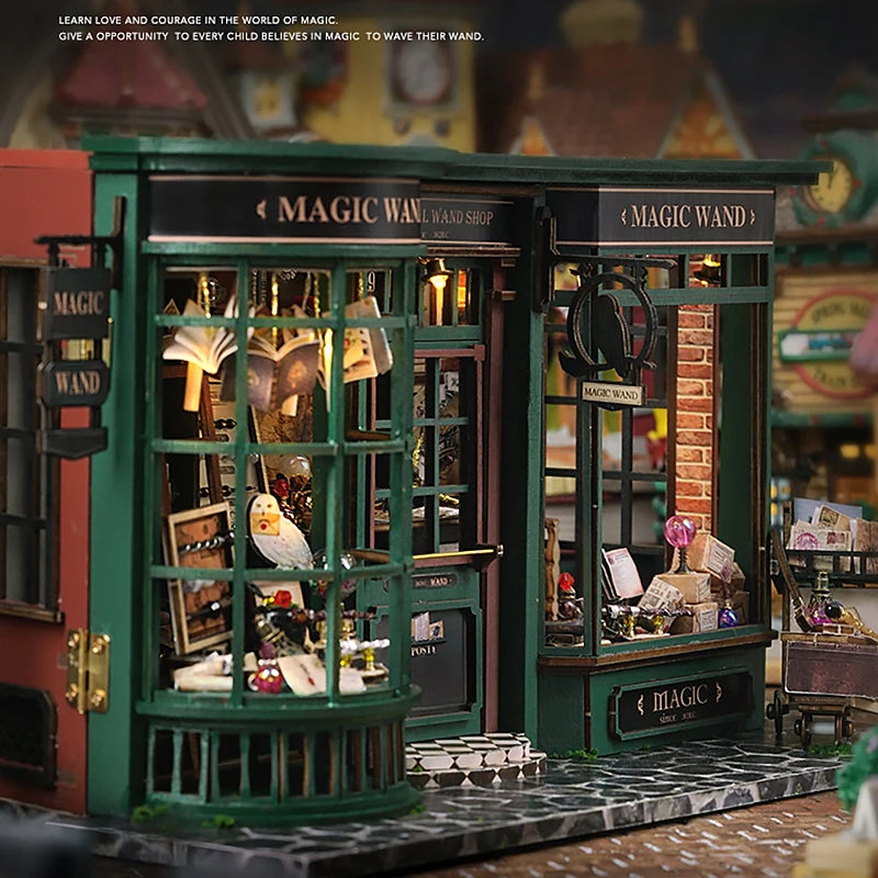 Magical Doll House Wooden Miniature DIY Assembly Building Model Kit Production of Small Room Toys Decorations with Furniture by Smarsty