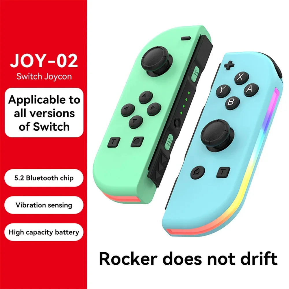 BT 5.2 RGB LED Joy Controller for Nintendo Switch - Smarsty