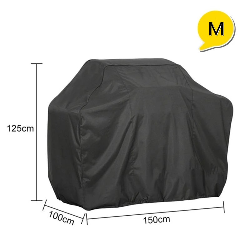 Black Waterproof BBQ Grill Cover for All Seasons - Smarsty