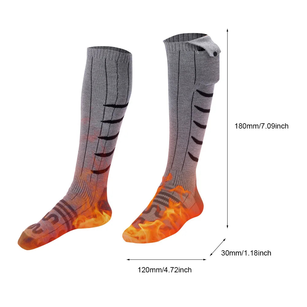 Electric Heating Socks 3 Mode Rechargeable Anti-Cold Thermal Heated Foot Warmer For Outdoor Camping Ski Sport Winter(no battery)