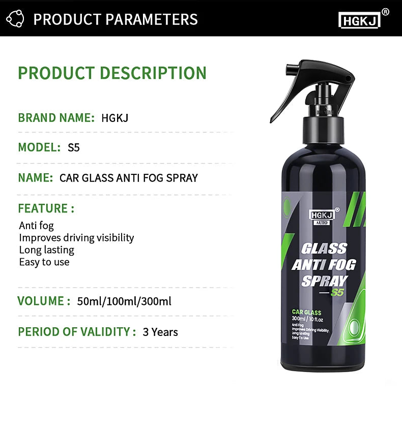 Car Window Anti Fog Spray Liquid Paint Care Polishe Rainproof Anti-Fog Agent Water Car Care Windshield Glass Auto Accessory - Smarsty