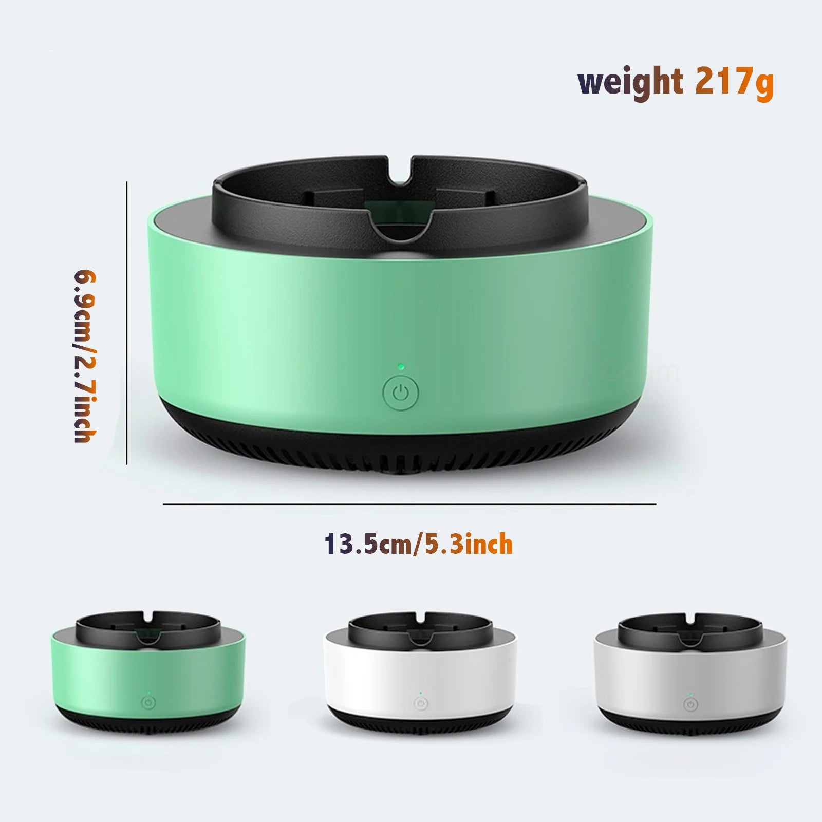 2-in-1 Intelligent Smoke-free Ashtray, Instantly Eliminates The Smell Of Second-hand Smoke, Does Not Include Batteries, Suitable - Smarsty