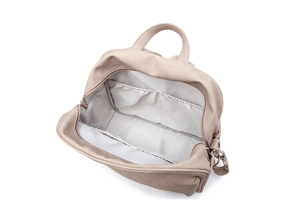 Soboba Solid Fashion Diaper Backpack for Baby Care Waterproof Multi-function Nappy Changing Bag for Mother Stylish Diaper Bags