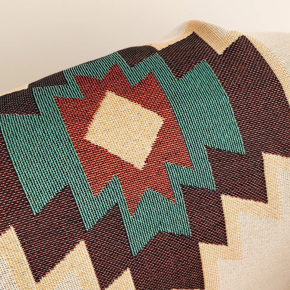 Oversized Boho Aztec Blanket for Cozy Decor - Smarsty
