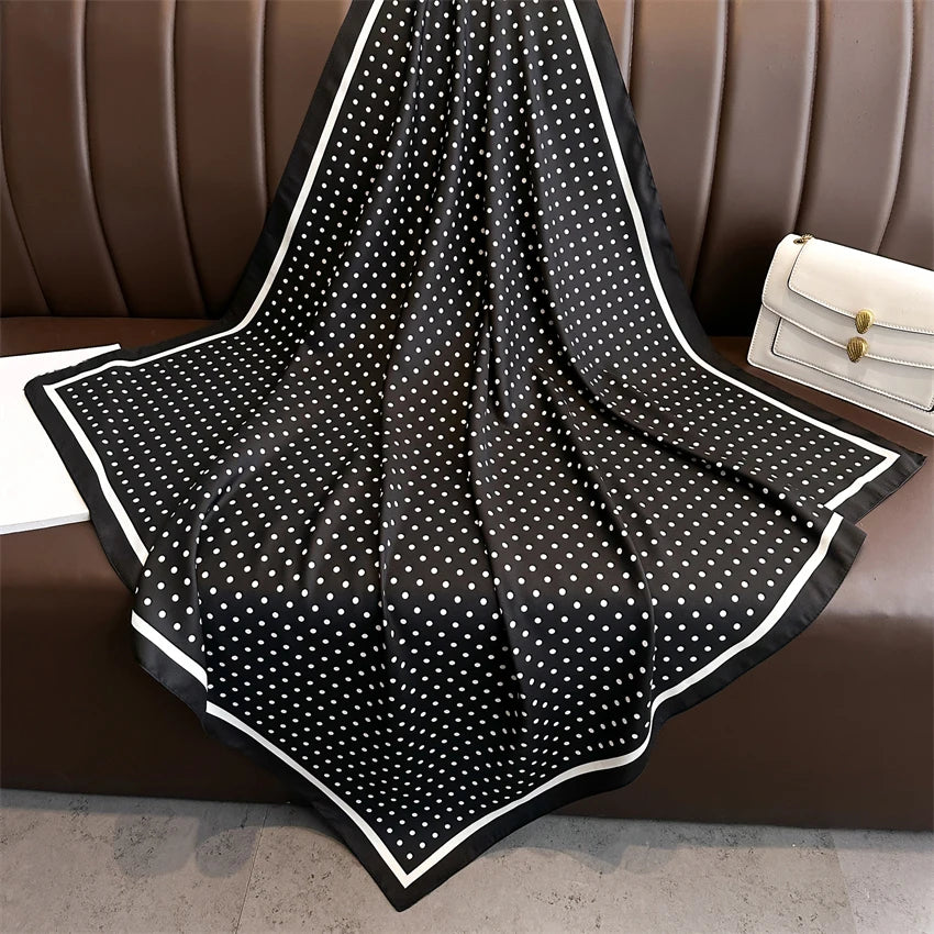Silk Square Hair Scarf Sunscreen Beach Wrap - Smarsty