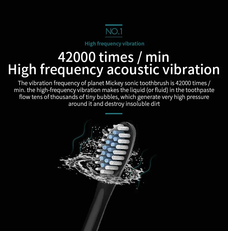 Automatic Electric Toothbrush with Six Speed Settings - Smarsty