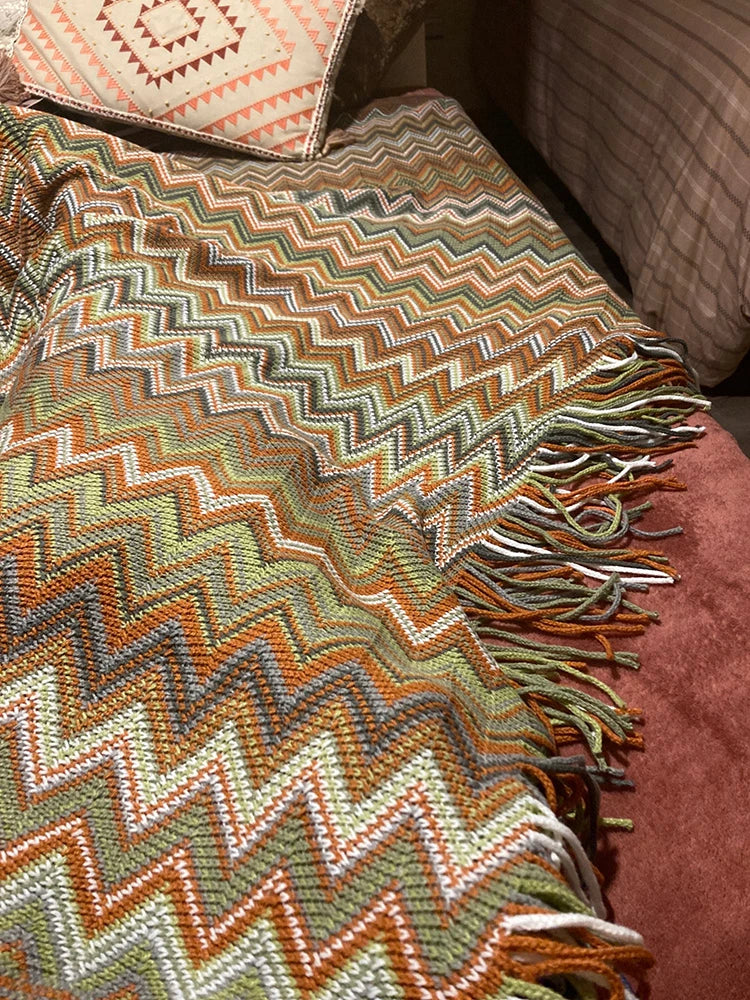 Boho Aztec Throw Blanket for Stylish Home Decor - Smarsty