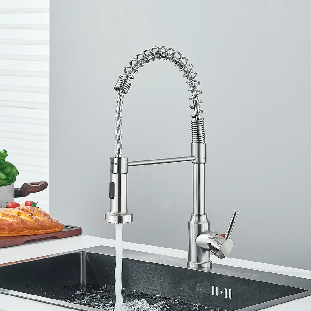 Matte Black Kitchen Faucet With Single Handle Design - Smarsty