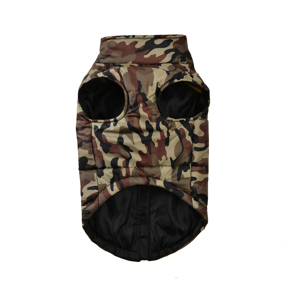 Waterproof Winter Dog Coat with Camouflage Print - Smarsty