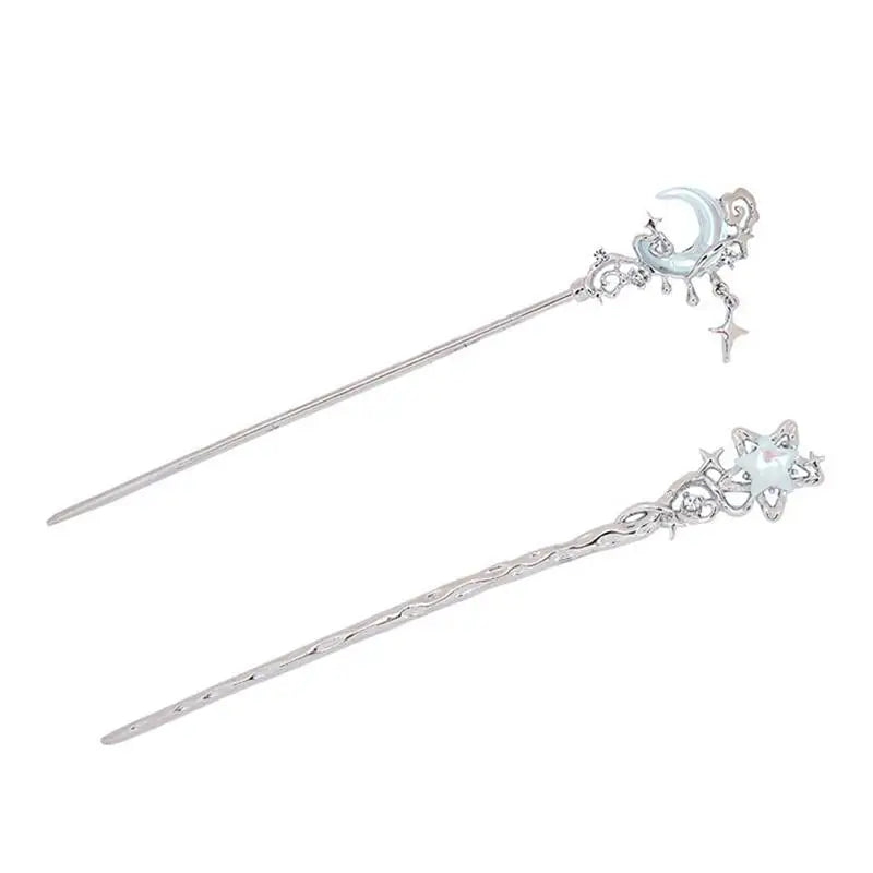 Romantic Moonstone Star Hair Stick for Trendy Girls - Smarsty