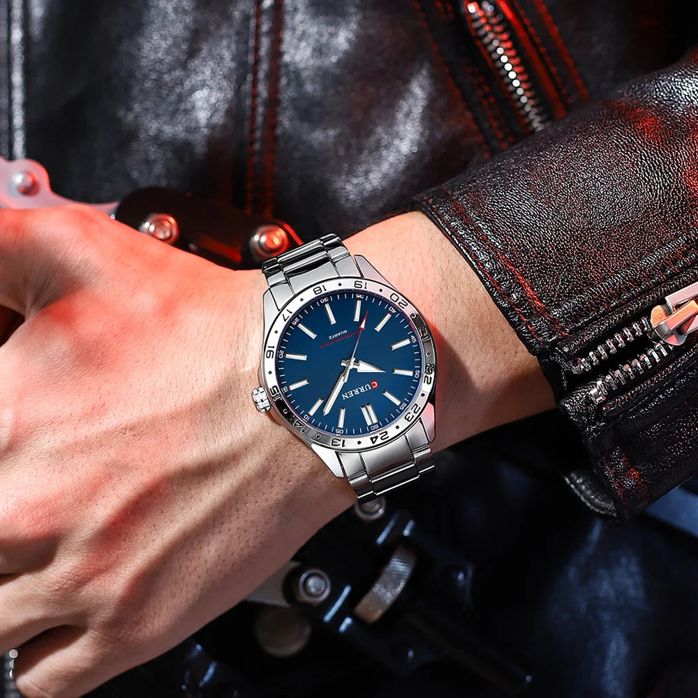 Curren Men's Ultra Thin Stainless Steel Quartz Watch - Smarsty
