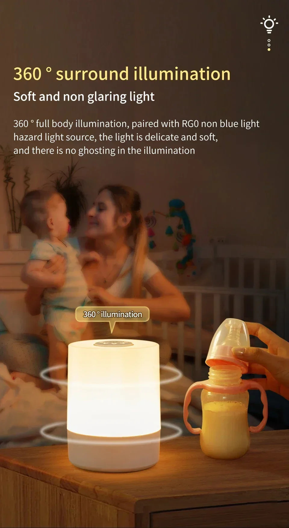 LED Rechargeable Night Lamp with Remote Control - Smarsty