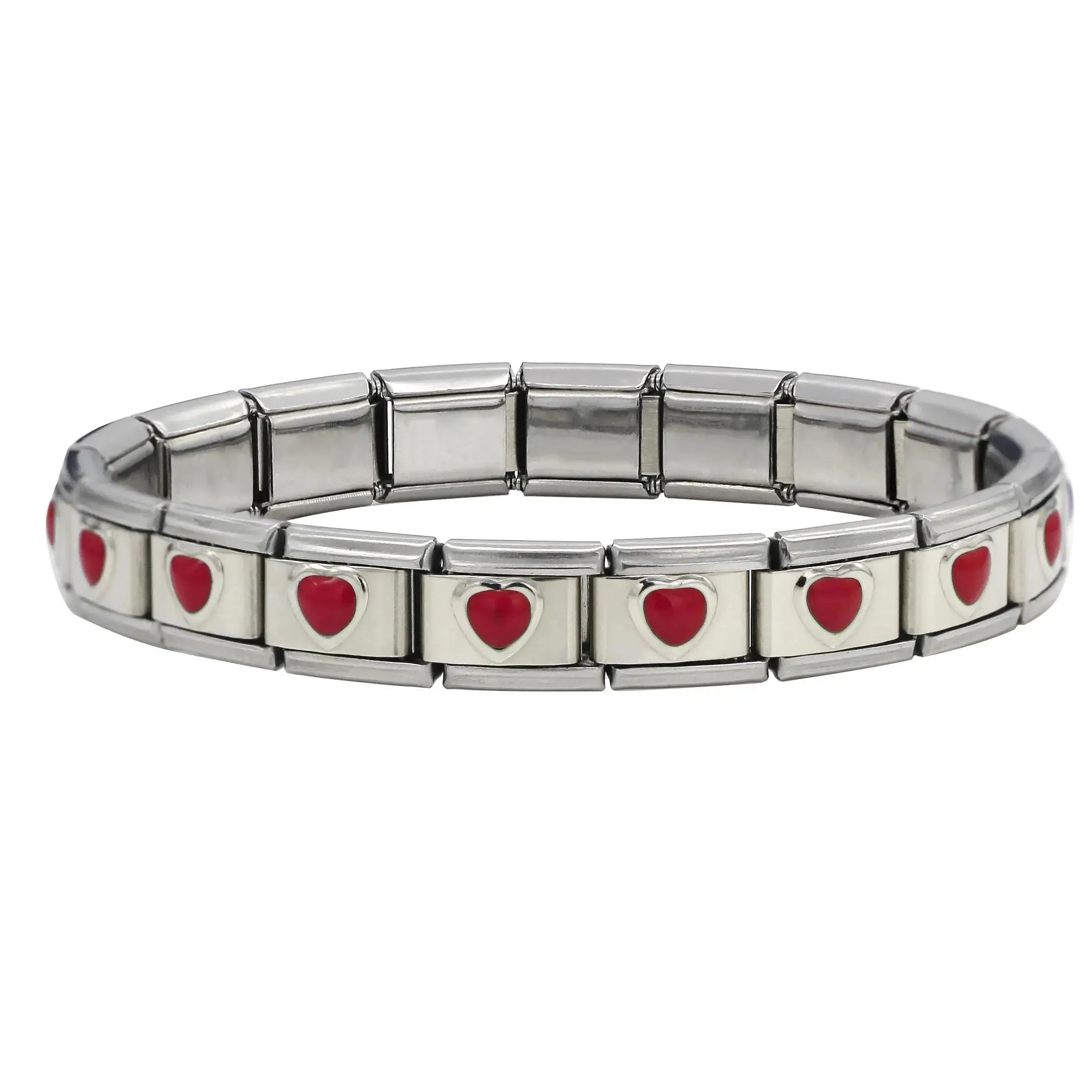 Italian Charm Stainless Steel Elastic Link Bracelet - Smarsty