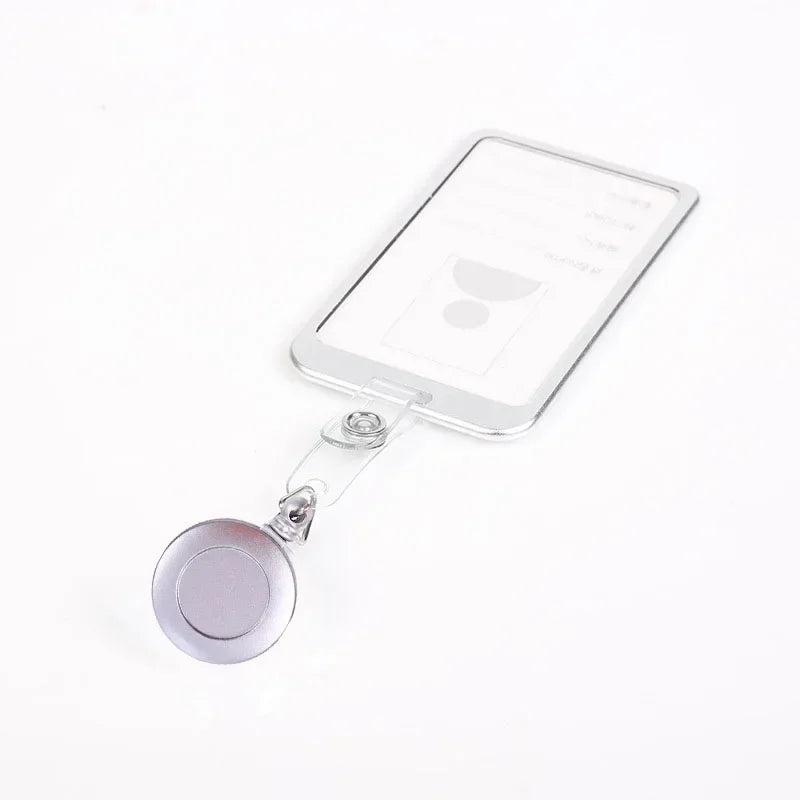 Employee Aluminium Alloy Plastic Credit Card ID Card Cover Case Work Identity Badge Card Cover Bag Women Men Work Card Holders