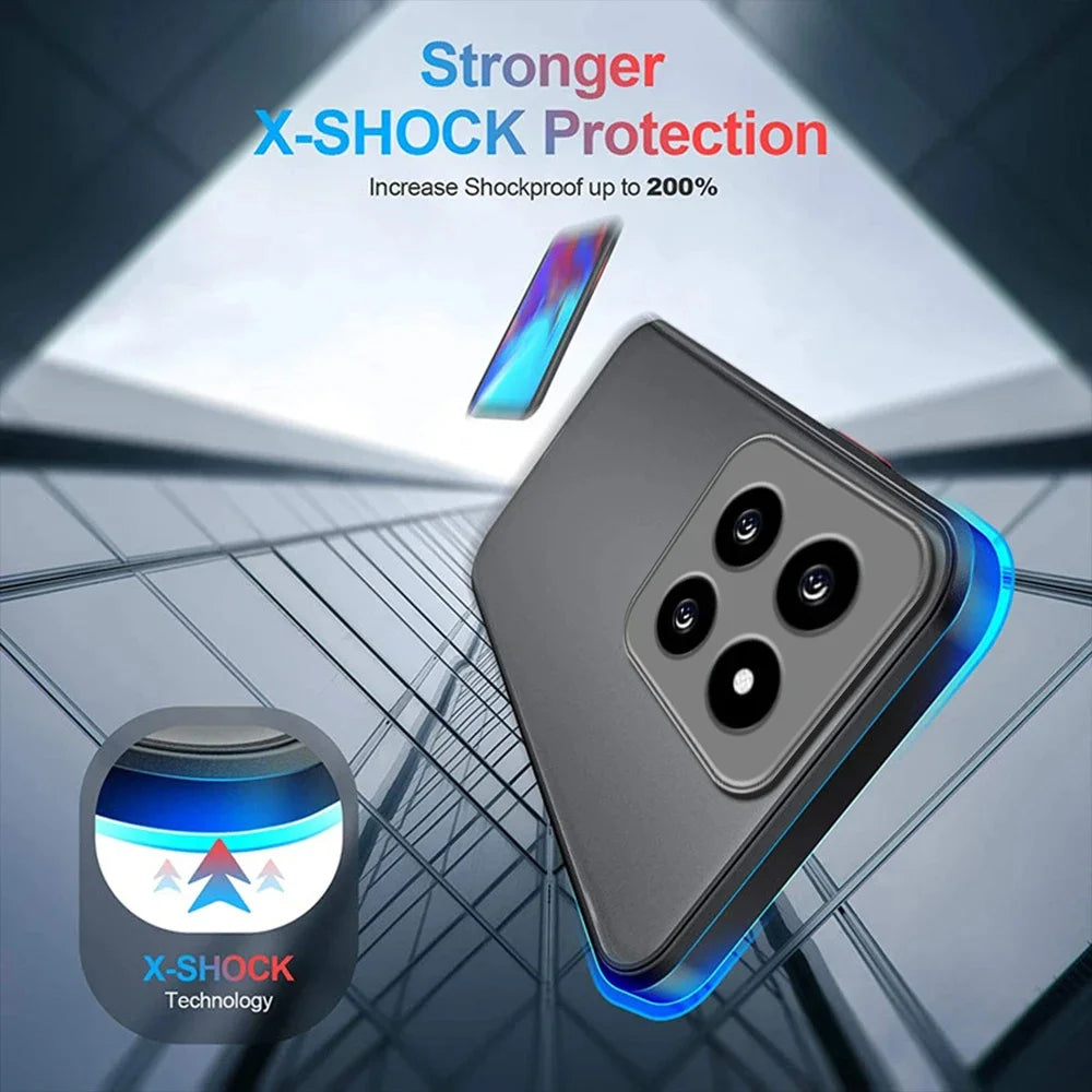 Shockproof Armor Phone Case 14 Pro Matte Durable Shield - Smarsty