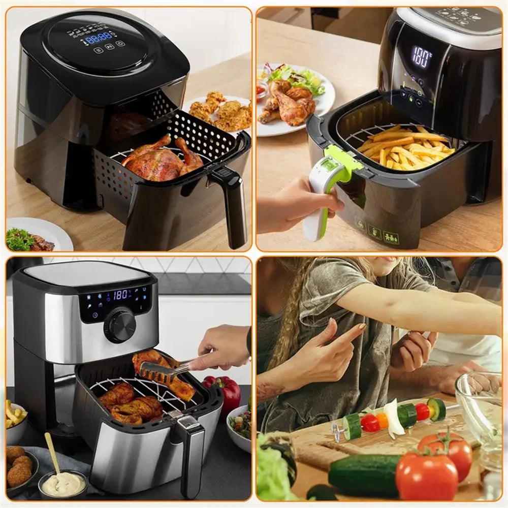 Stainless Steel Air Fryer Rack Set for BBQ Cooking - Smarsty