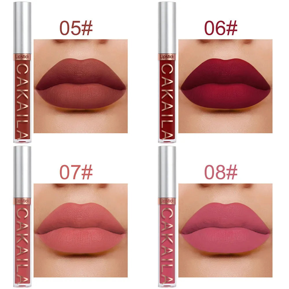 CAKAILA 10 Piece Nude Lip Gloss Set Long Lasting Velvet Finish - Smarsty