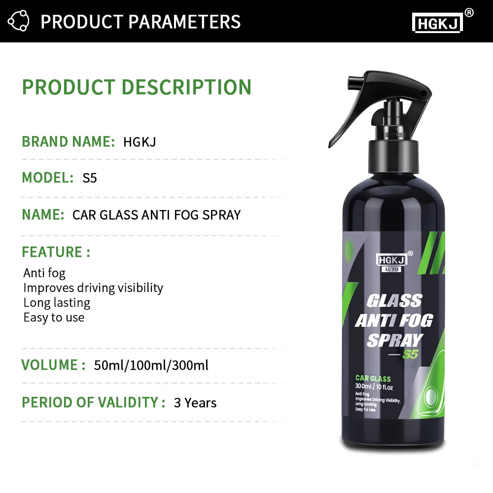 Car Window Anti Fog Spray Liquid Paint Care Polishe Rainproof Anti-Fog Agent Water Car Care Windshield Glass Auto Accessory - Smarsty