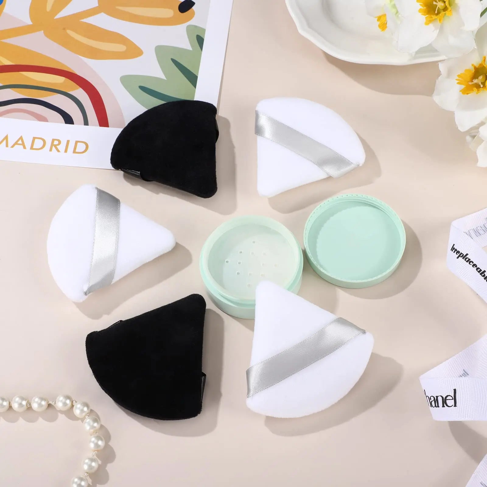 Wholesale 50Pcs Velvet Makeup Powder Puffs Soft and Washable - Smarsty