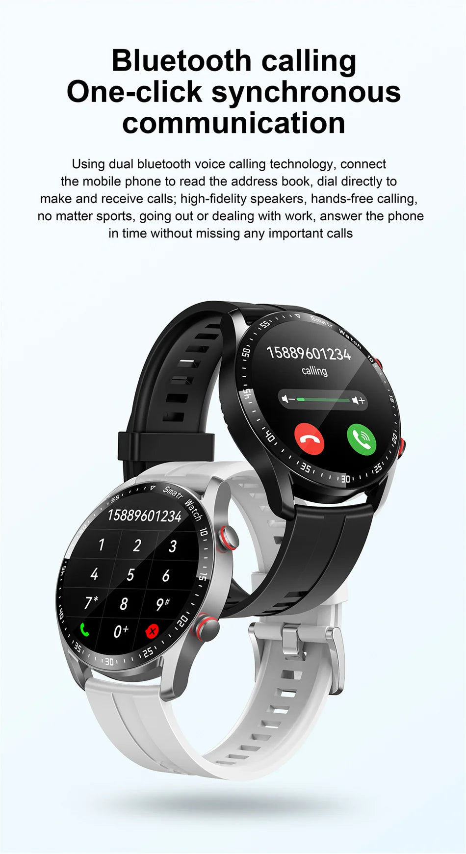 Voice Call Smart Watch with AMOLED Screen and Health Tracking - Smarsty