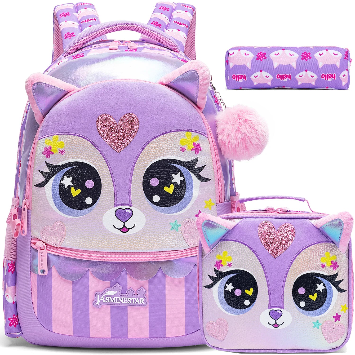 Girls School Backpack Set With Lunch Box And Pencil Case - Smarsty