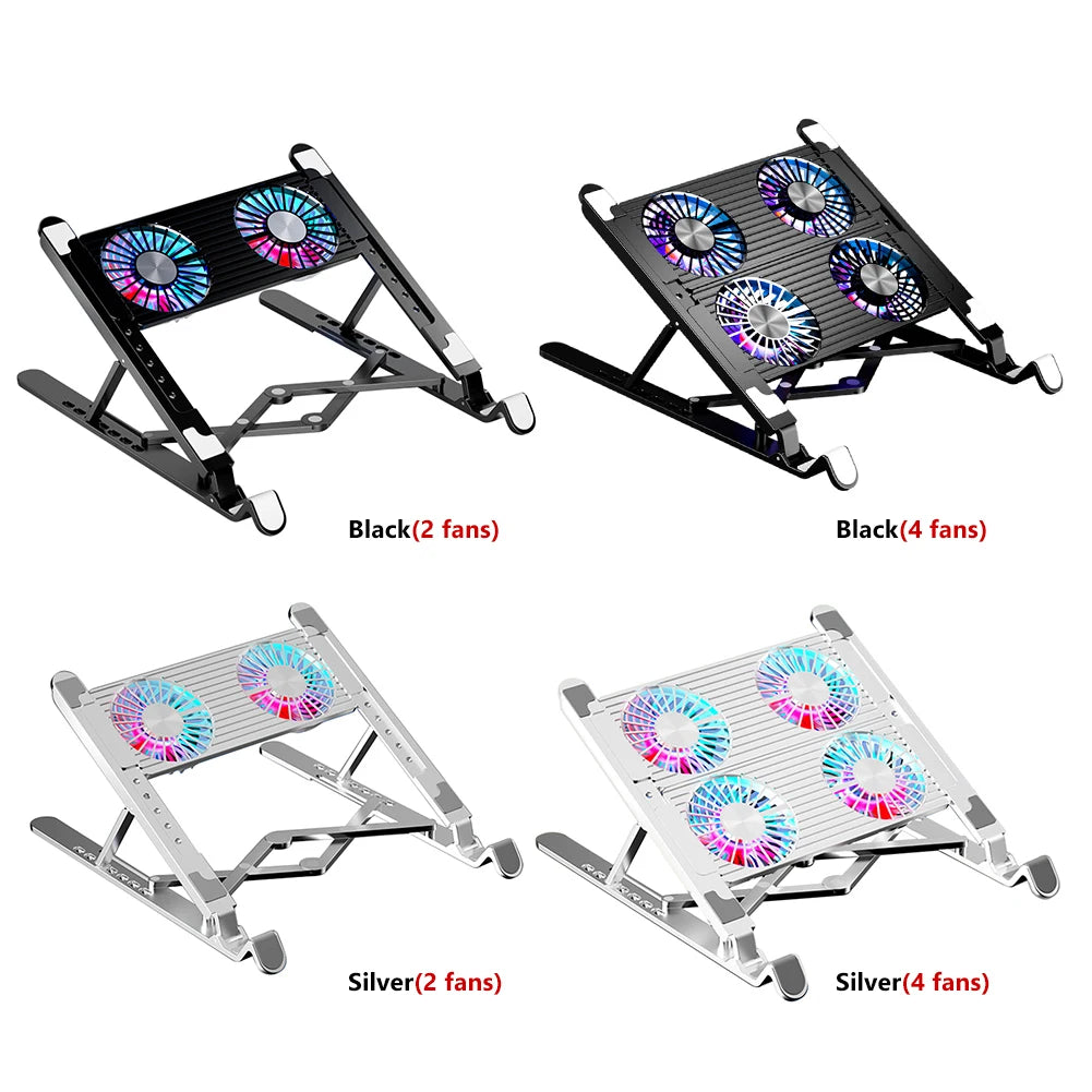 Adjustable Notebook Computer Stand Aluminium Alloy or ABS Folding Laptop Cooler Bracket Portable Desktop Cooling Tablet Stand