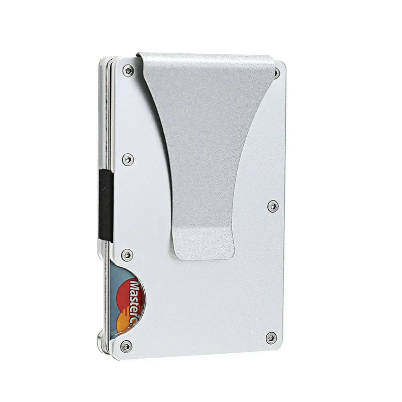 Carbon Fiber Metal Minimalist Slim Credit Card Holder Wallet Carteira for Men Cartera Tarjetero Hombre RFID Bank Cardholder Case