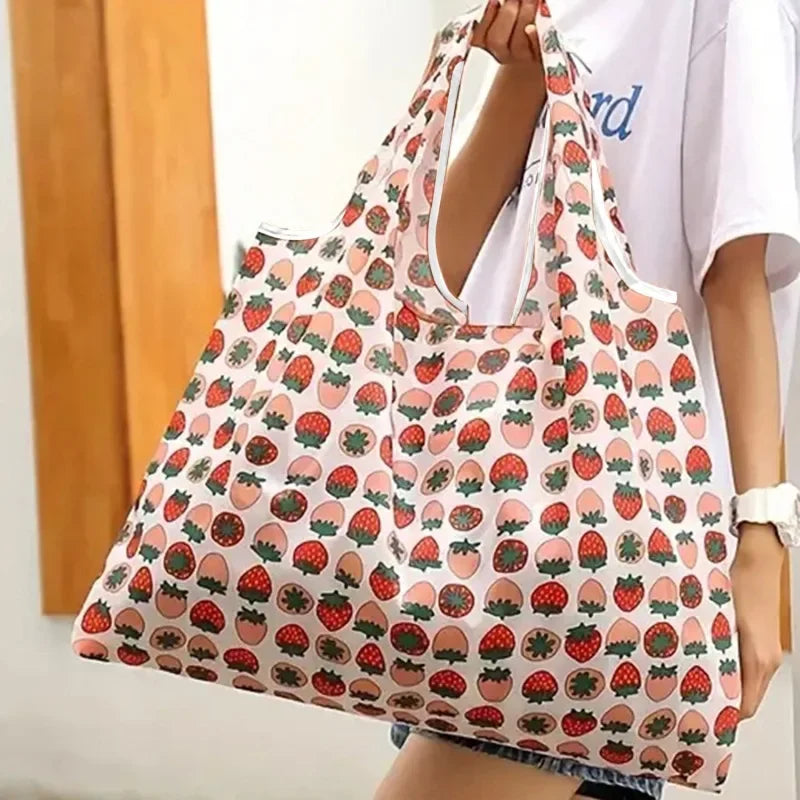 Large Reusable Shopping Bags Foldable Polyester Eco Friendly - Smarsty