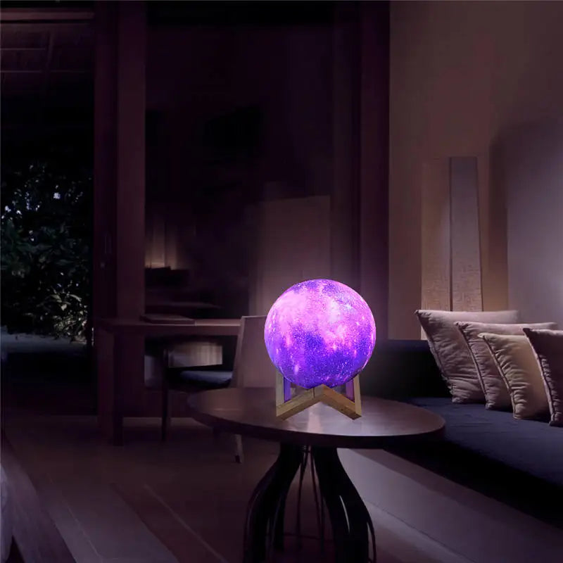 3D Printed Moon Lamp with Remote 16 Colors LED Night Light - Smarsty