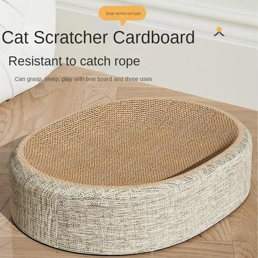 Oval Scratch Pad Cat Bed for Comfort and Play - Smarsty