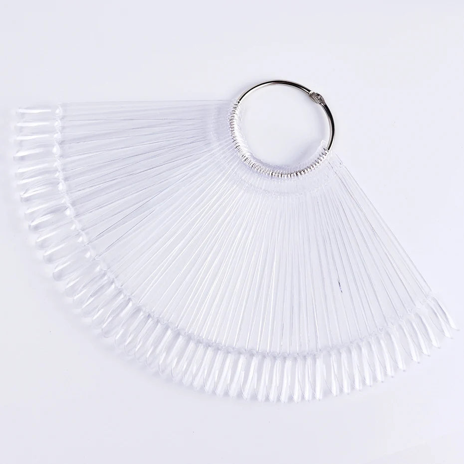 50pcs Oval Nail Display Tips for UV Gel Swatching - Smarsty