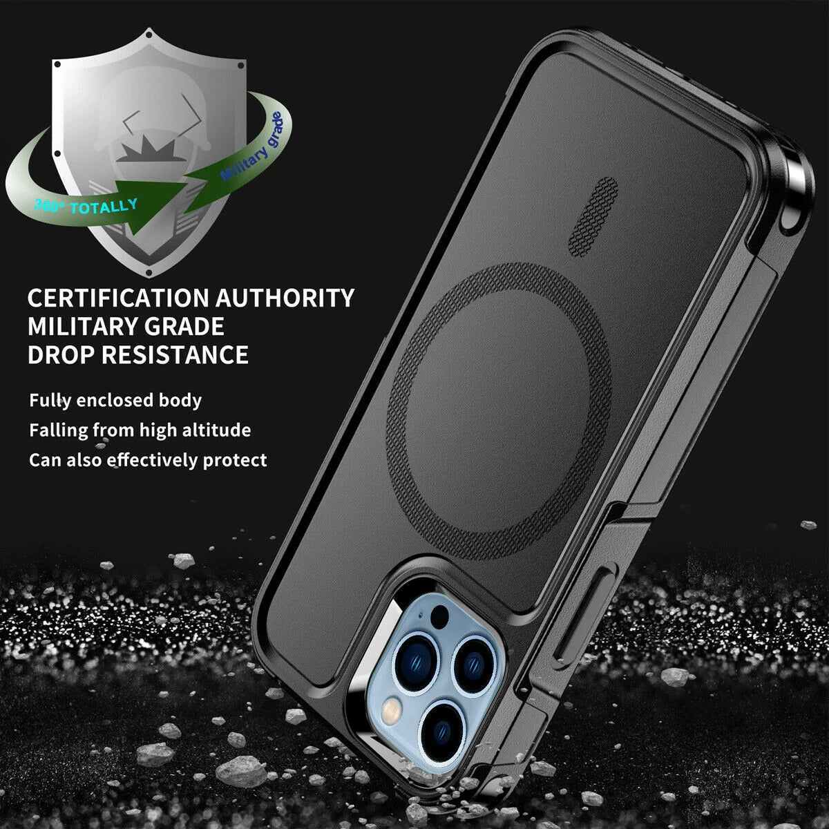 Magnetic Case for iPhone 15 14 Pro Max Plus 13 mini 12 for MagSafe Military Grade Drop Protective Tough Shockproof Case
