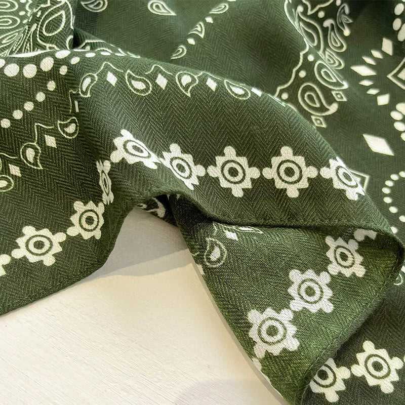 Breathable Cashew Print Silk Scarf for Women - Smarsty