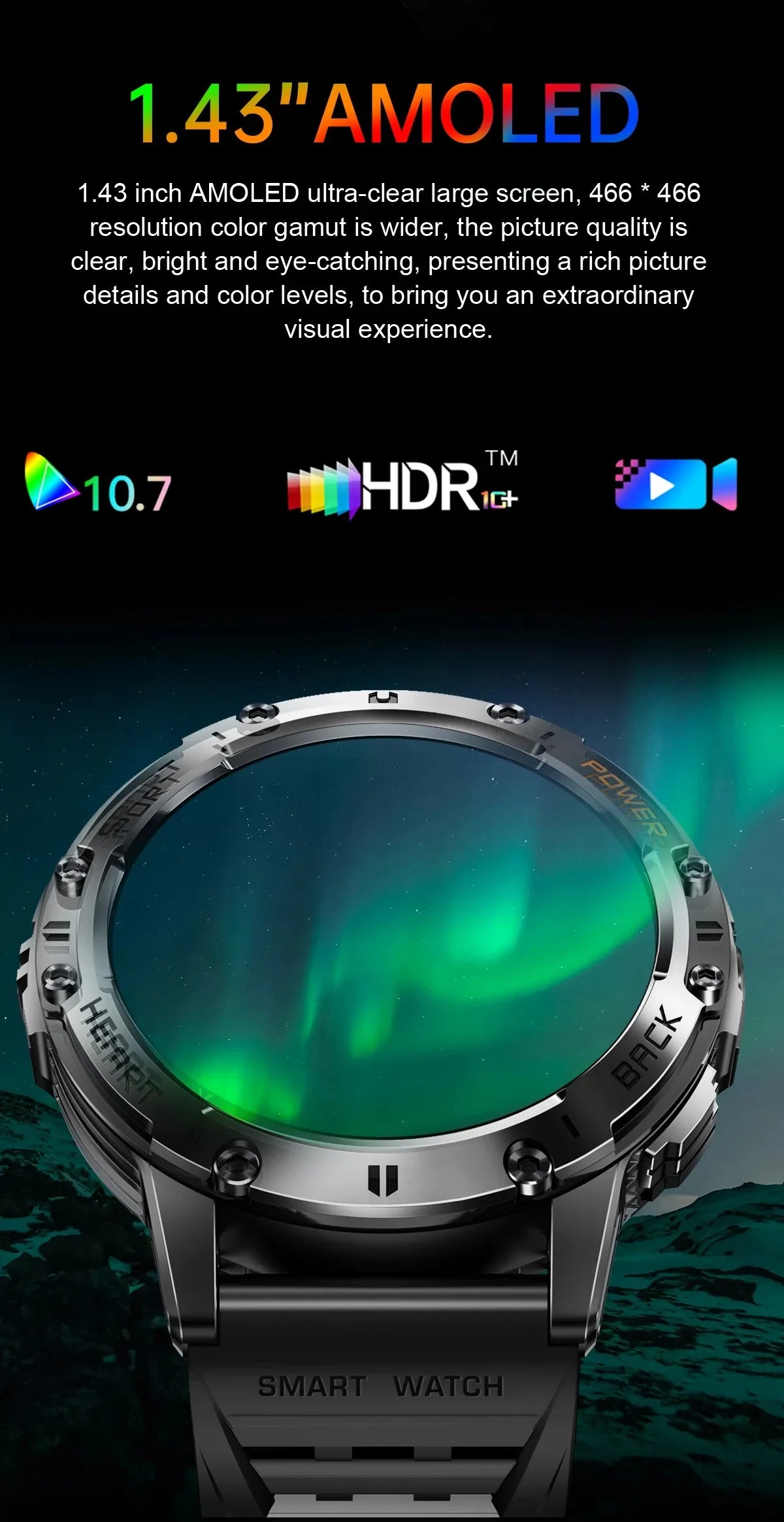 AMOLED Smart Watch for Men with Fitness Tracking - Smarsty
