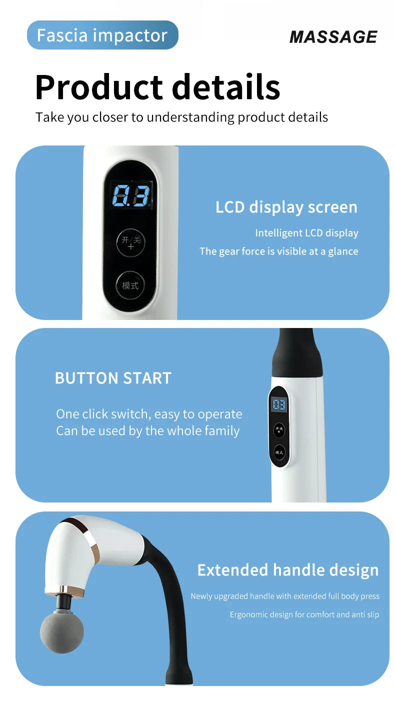 Smart Fascia Gun Electric Massager for Deep Tissue Relief - Smarsty