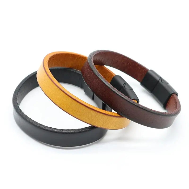 Vintage Genuine Leather Wrap Bracelet Durable Punk Wristband - Smarsty