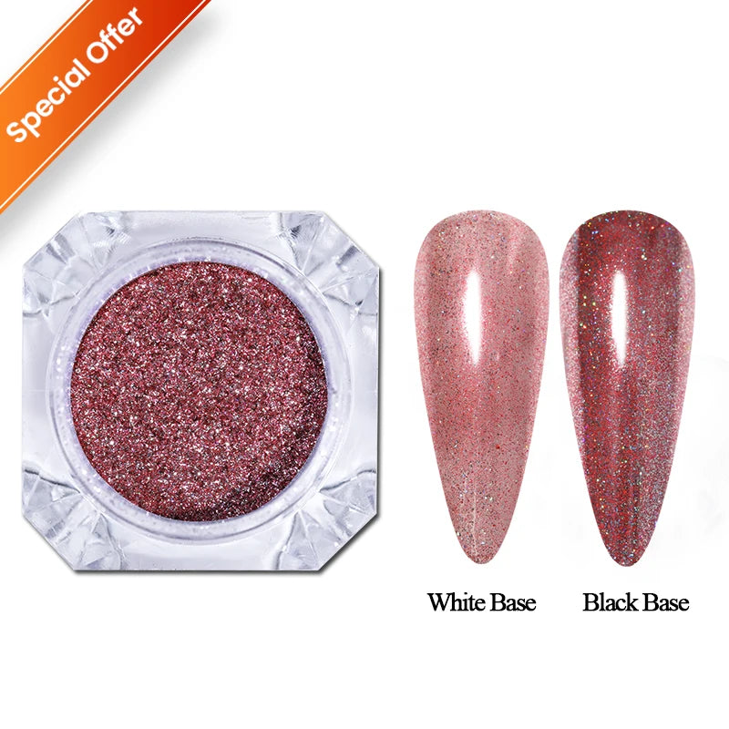 Aurora Pearl White Nail Glitter Powder for Stunning Designs - Smarsty