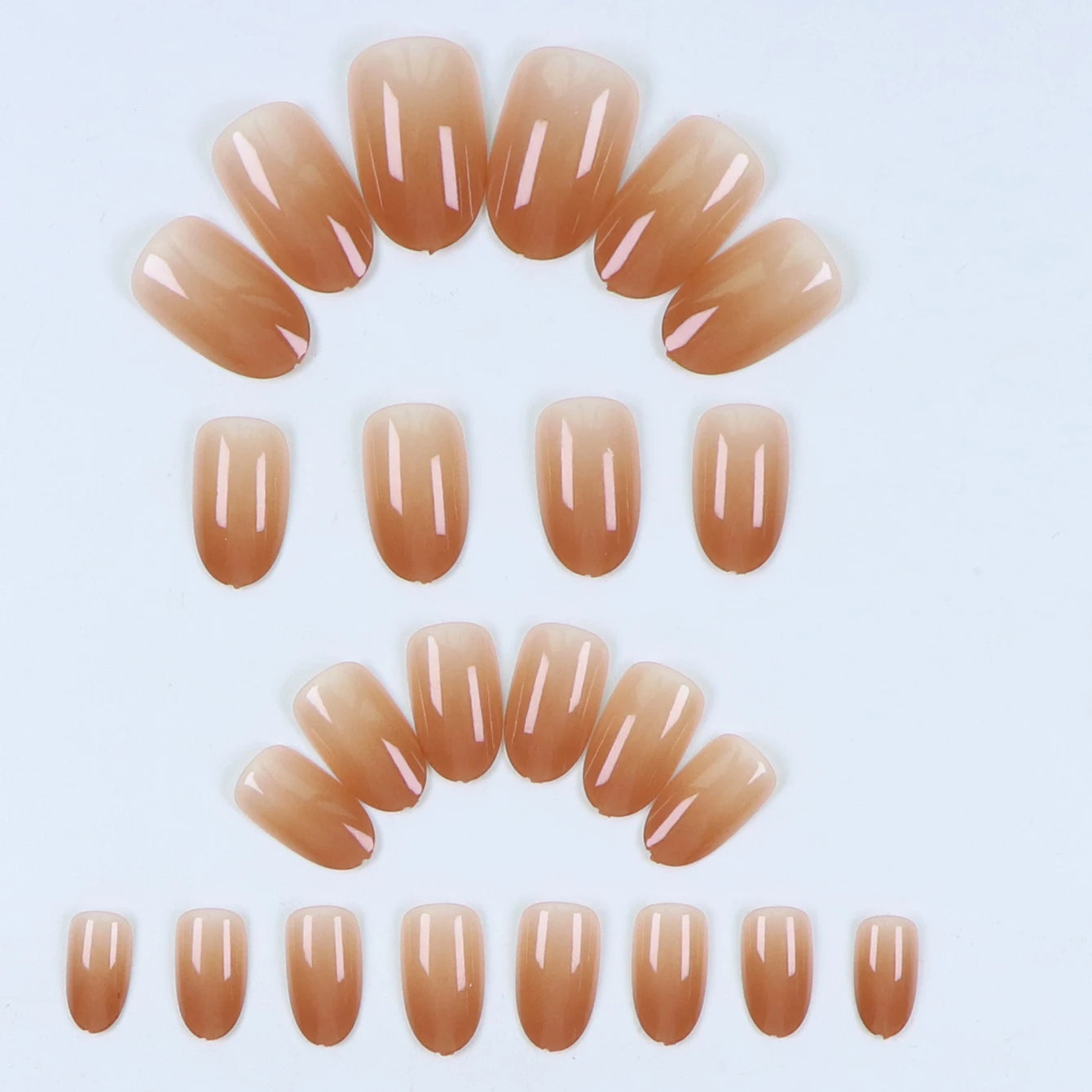 Water Drop Gradient Blush Press On Nails Set - Smarsty