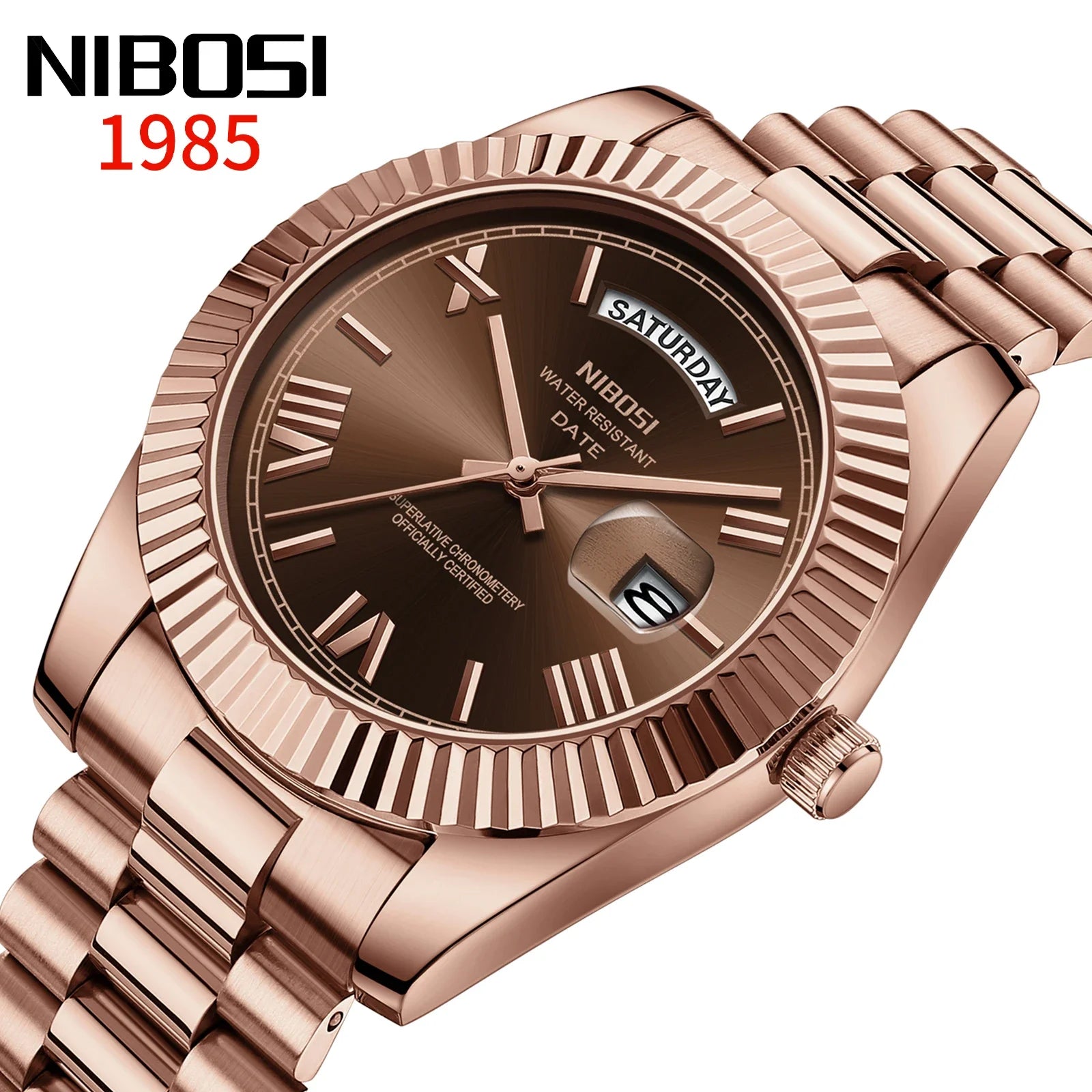 NIBOSI Luxury Stainless Steel Quartz Watch for Men - Smarsty
