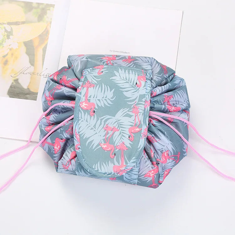 Women Drawstring Cosmetic Bag Travel Storage Makeup Bag Organizer Female Make Up Pouch Portable Waterproof Toiletry Beauty Case - Smarsty
