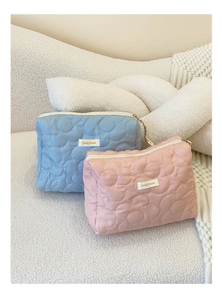 Large Capacity Women's Cosmetic Bags Cases Casual Ladies Small Storage Bag with Zipper Female Travel Clutch Bag Small Handbags - Smarsty