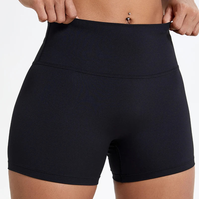 Hearuisavy Running Sports Shorts Women Buttock Lift Gym Leggings Women Cycling Slim Fit Workout Shorts High Waist Yoga Shorts - Smarsty